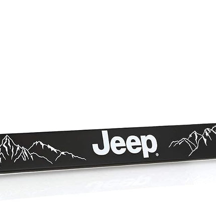 Jeep UV Printed Black Plastic License Plate Frame Holder 2 Hole