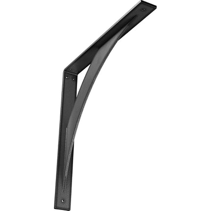Ekena Millwork BKTM02X18X18LEHSV 2"W x 18"D x 18"H Legacy Steel Bracket, Hammered Silver