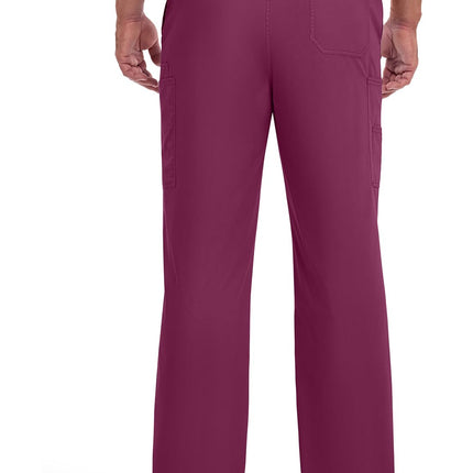 Dickies Men's Pull-On Pant with 7 Pockets Elastic Waistband with Button Closure 81006, Wine, XX-Large Big Tall