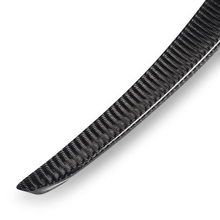 DNA MOTORING 2-SPC-6156-CF Glossy Black Carbon Fiber P-Style Duck Bill Rear Car Trunk Lid Spoiler Compatible with 2008-2013 BMW 1-Series
