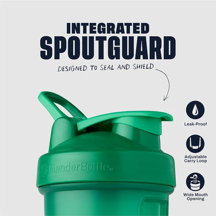 BlenderBottle Classic V2 Shaker Bottle Perfect for Protein Shakes and Pre Workout, 28-Ounce, Emerald Green