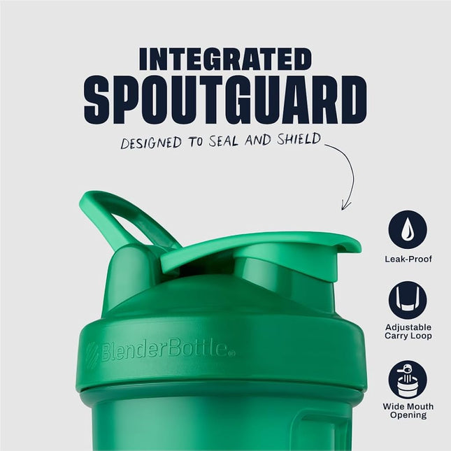BlenderBottle Classic V2 Shaker Bottle Perfect for Protein Shakes and Pre Workout, 28-Ounce, Emerald Green