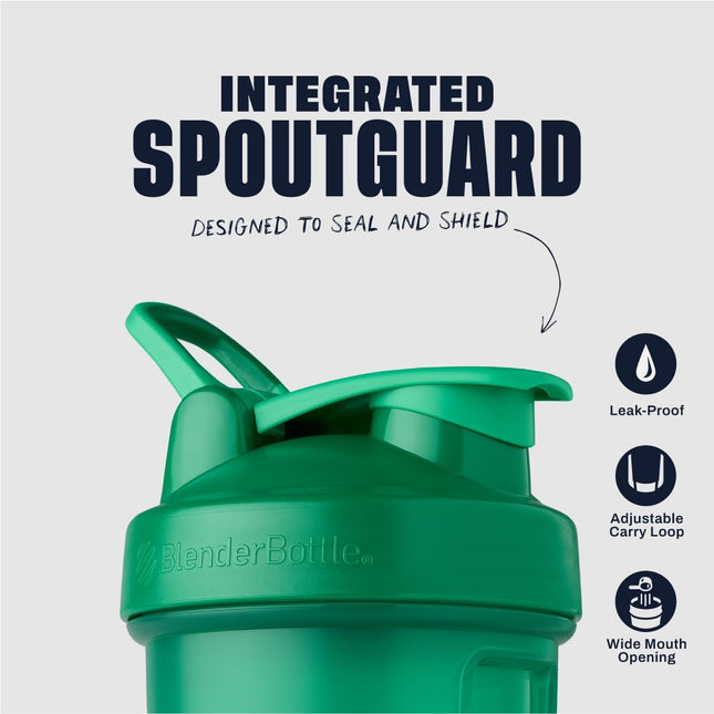BlenderBottle Classic V2 Shaker Bottle Perfect for Protein Shakes and Pre Workout, 28-Ounce, Emerald Green
