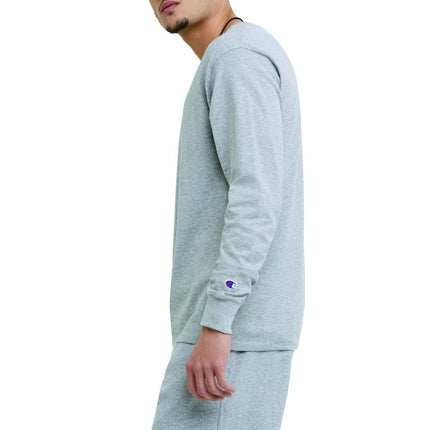 Champion, Classic Long Sleeve, Comfortable, Soft T-Shirt for Men (Reg. Or Big & Tall), Oxford Gray, XXL