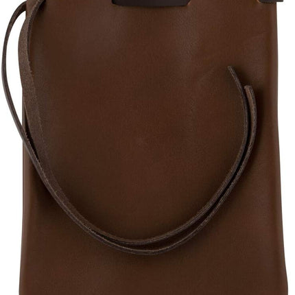 Pochette en cuir à cordon de serrage, Bourse, Pochette pour médicaments ou tabac, Reconstitution médiévale, Fabriquée aux États-Unis par Nabob Leather (Grande, Marron)