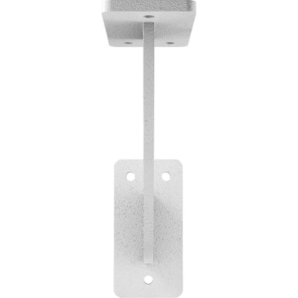 Ekena Millwork BKTM02X07X07BRHWH 2 inch W x 7 inch D x 7 inch H Bradford Steel Bracket, Hammered White