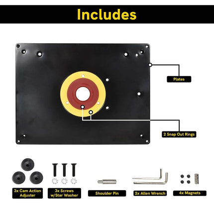 Big Horn 18101 9" x 12" Router Table Plate