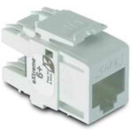 Leviton 61110-BW6 Extreme 6+ QuickPort Connector, CAT 6, White, 25-Pack