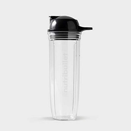 NutriBullet 32 oz Cup with to-Go Lid, Clear/Black