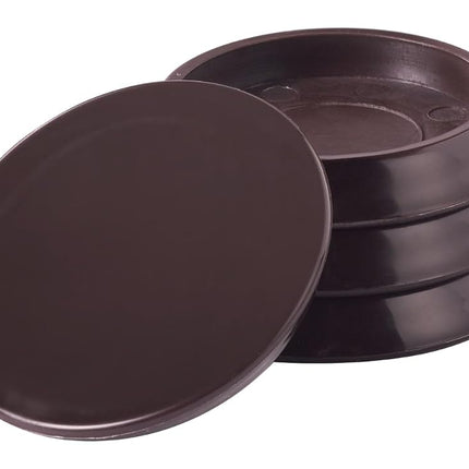 Scotch SP902-NA Caster Cups, Hard Brown, 2-in, 4, 6-Packs Total Chair Leg Protectors, Square 2"