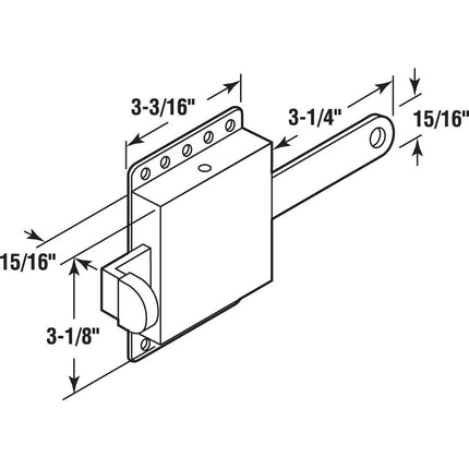 Prime-Line GD 52118 Inside Deadlock – Heavy Duty Galvanized Steel Housing, Fits Most Garage Doors, Extra Protection as a Security Lock, 7/8 x 1/8In. (6 Pack)
