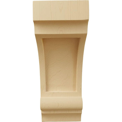 Ekena CORW04X05X10DIAL 4-Inch Width x 5-Inch Depth x 10-Inch Height Diane Recessed Wood Corbel - Alder