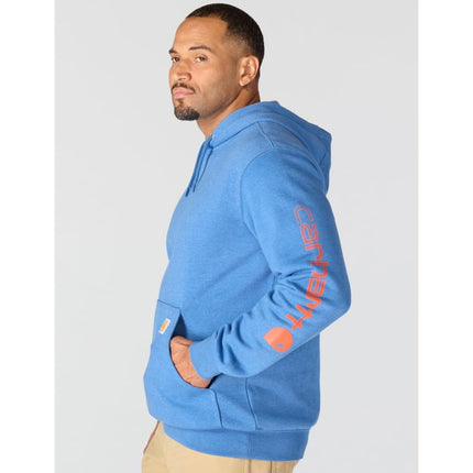 Carhartt Men's Iconic K288 Logo Sweatshirt, Dark Tranquil Blue Heather, XL Tall