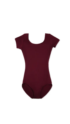 Capezio Short Sleeve Leotard - Girls, Maroon, Medi