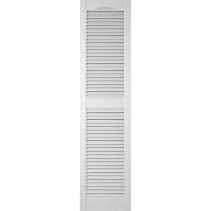Ekena Millwork LL1C12X02400BD 12" W x 24" H Open Shutters with Center Slits Lifetime Vinyl Top with Fastener (Pair) Bordeaux