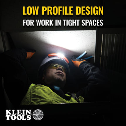 Klein Tools KHH56308 Rechargeable LED Wide-Beam Headlamp Work Light Hard Hats, 770 Lumens, Battery and Mount Included