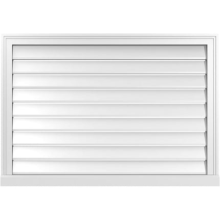 40"W x 28"H Rectangle Surface Mount PVC Gable Vent