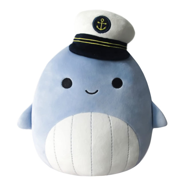 Squishmallows 8-Inch Samir Blue Whale with Sailor 