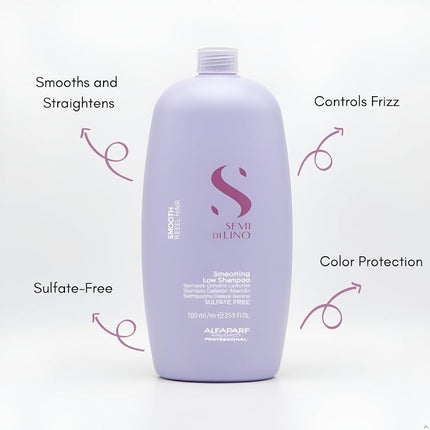 Alfaparf Milano Semi di Lino Smooth Smoothing Low Shampoo 1000 ml - Unruly Hair