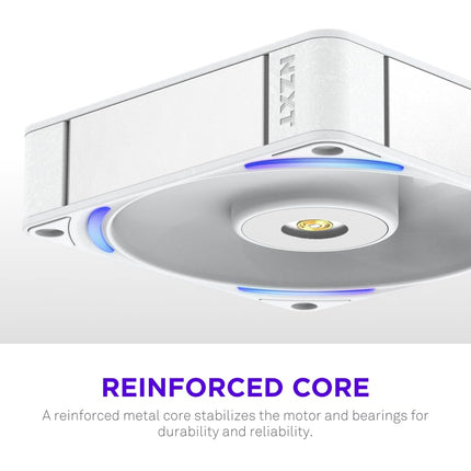 NZXT F120X - 120mm PWM RGB Performance PC Case Fan - White