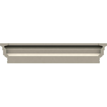 Ekena Millwork CRH04X45ST 45" Bottom 47 1/2" Top Width x 3 7/8" H x 1/4" P Standard Crosshead