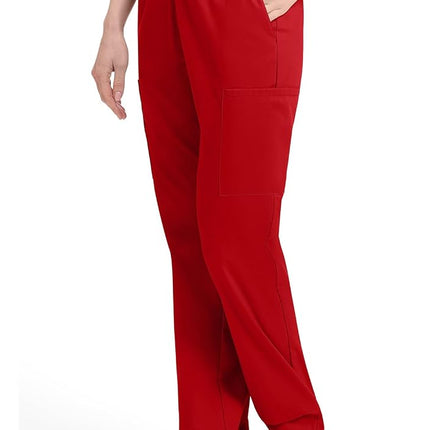 Dickies Women's 86106 EDS Signature Scrubs Missy Fit Pull-On Cargo Pant Medical, Red, XX-Small Petite