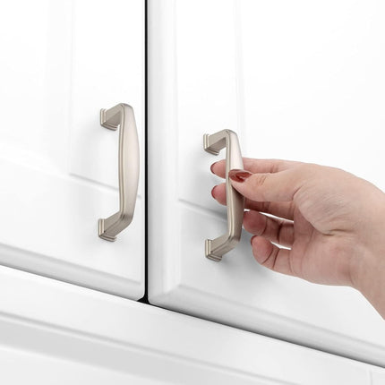 KOOFIZO 10 Pack 3 Inch Brushed Nickel Kitchen Cabinet Pulls Satin Silver Cabinet Handles Nickel Cabinet Hardware for Kitchen Cabinets 1817 Drawer Dresser Cupboard Bedroom
