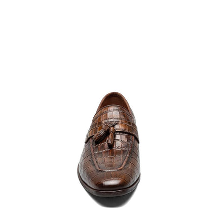 STACY ADAMS Men's Franz Tassel Slip-on Loafer, Cognac, 8