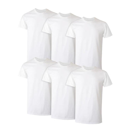 Hanes Men's Tagless Cotton Crew Undershirt, 6 Pack - White, M UK