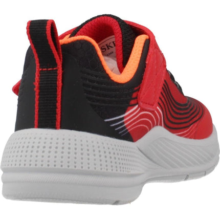Skechers Boys' Microspec Advance Trainer, Red, 5 UK Toddler