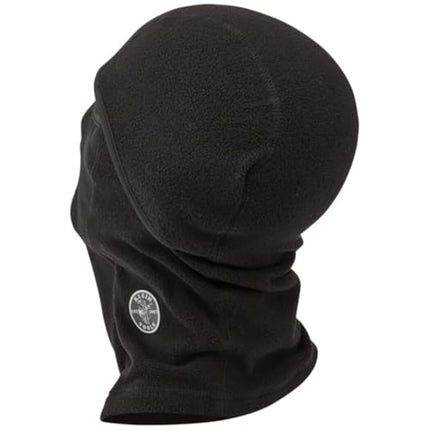 KLEIN TOOLS 60132 Balaclava, Warm Breathable Fleece Wind Proof Hinged Balaclava Face Mask, Black