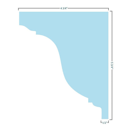 Ekena Millwork CRH06X83ST-3 83" Bottom 91 Top Width x 5 3/4" H x 1/2" P Standard Crosshead