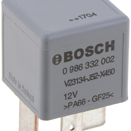 Bosch 0986332002 Mini Relay 12V 70A, IP5K4, Operating Temperature from -40 Degree to 85 Degree C, 4 Pin Relay