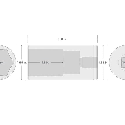 TEKTON 1/2 Inch Drive x 32 mm Deep 6-Point Socket | SHD23132