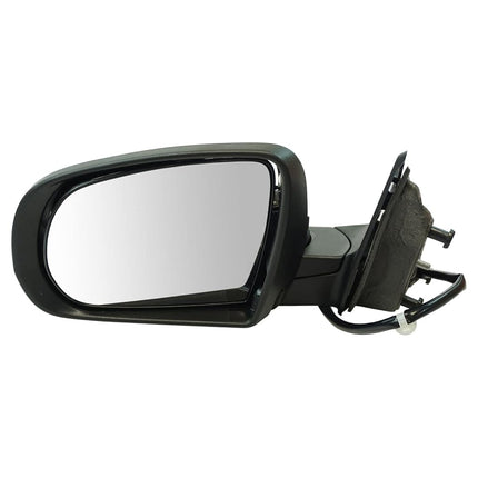 Exterior Power Mirror Black Smooth LH Driver Side 