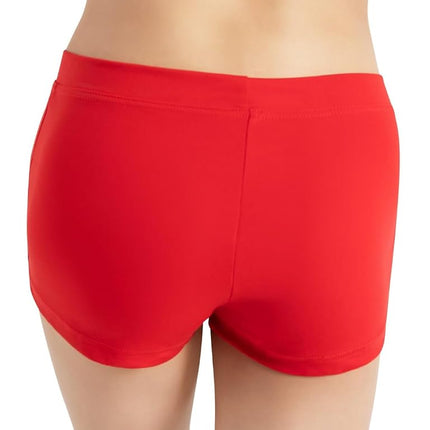 Capezio Boy Cut Low Rise Shorts, Red, Small