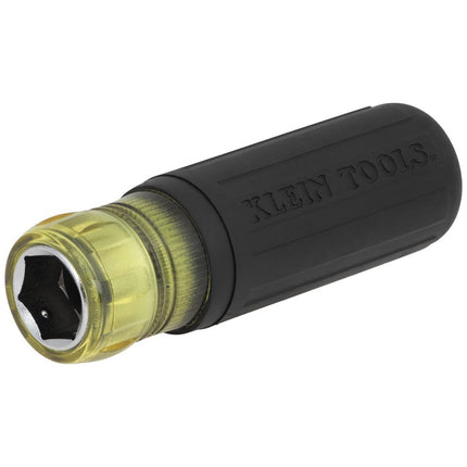 Klein Tools 328091 9-in-1 Multi-Nut Driver Tool, Pass Through Driver with SAE Hex Nut Sizes from 3/16 to 3/4-Inch and Cushion-Grip Handle