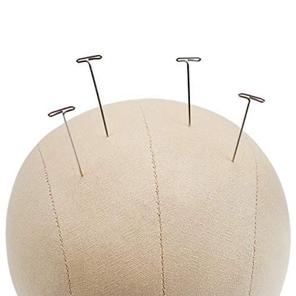 GEX 20"-24" Cork Canvas Block Head Mannequin Head Wig Display Styling Head With Mount Hole 24"