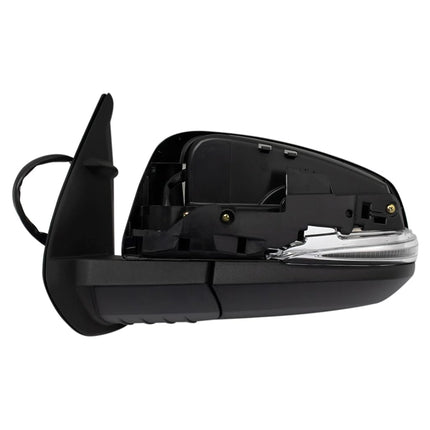 TRQ Driver Side Power Heated Mirror Paint to Match Black Cover Turn Signal