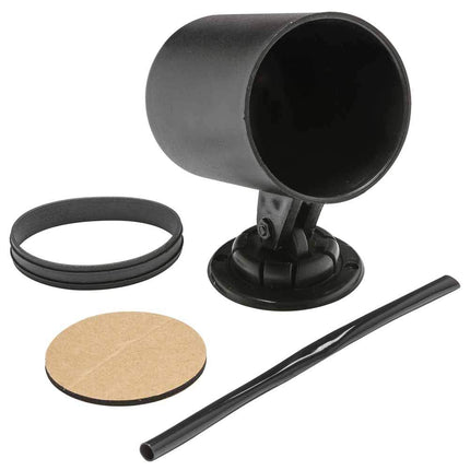 GlowShift Universal Black Single Gauge Swivel Dash