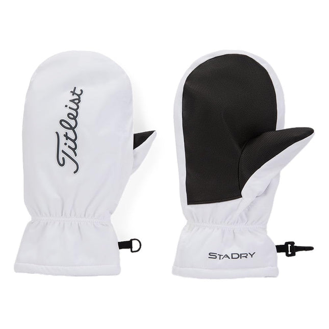 Titleist StaDry Cart Golf Mitts, White/Black