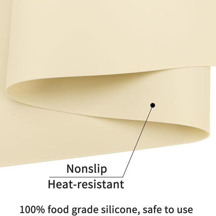 Extra Large Silicone Mat, 31.5x16.9 Inch Heat Resistant Mat for Kitchen Counter, Non Stick Silicone Baking Mat for Dough and Pastry, Thick Silicone Pad Countertop Protector, Dark Green