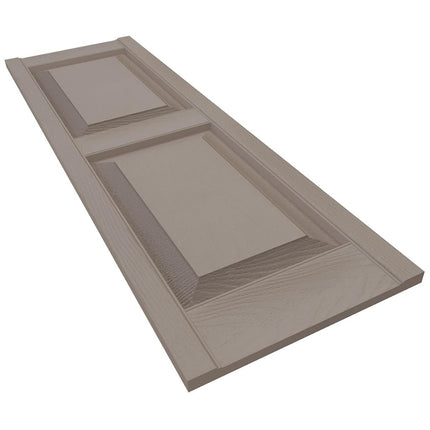 Ekena Millwork Lifetime Vinyl LP2S14X03500CL Standard Two Equal Panel Vinyls, Raised Panel Vinyl Shutters, w/Installation Shutter-Lok's & Matching Screws (Per Pair), 14 3/4"W x 35"H, Clay
