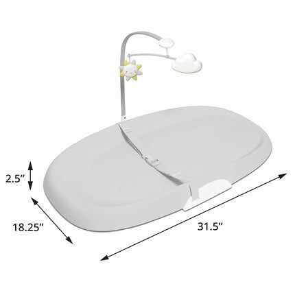Skip Hop Oat Contoured Wipe-Clean Changing Pad with Tuck-Away Toy Bar