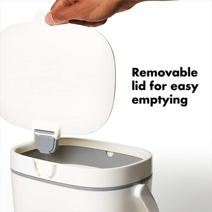 OXO Good Grips Easy-Clean Compost Bin, White, 6.6 L