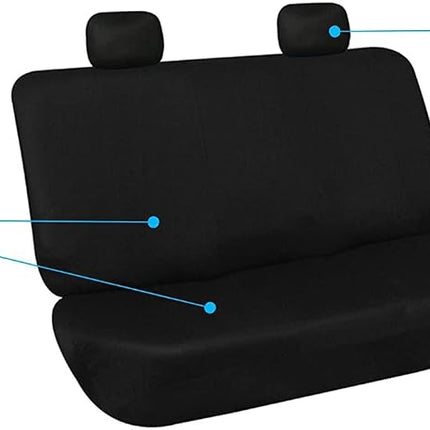 FH Motors FH-FB102114 Classic Cloth Car Seat Covers Black