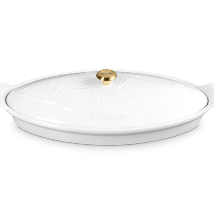 Le Creuset Stoneware Heritage Fish Baker, 1.7 qt.,