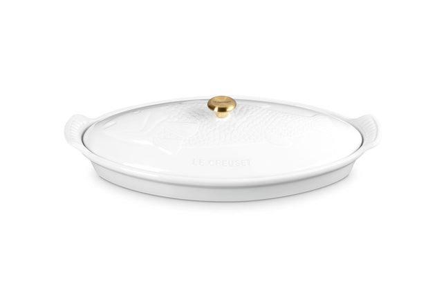 Le Creuset Stoneware Heritage Fish Baker, 1.7 qt.,