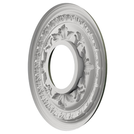 Ekena Millwork CMP10BAGHC Baltimore Thermoformed PVC Ceiling Medallion (Fits Canopies up to 4 1/4"), 10"OD x 3 1/2"ID x 3/4"P, UltraCover Satin Hunt Club Green