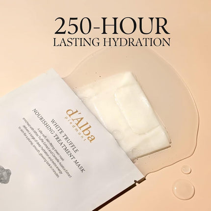 d’Alba Italian White Truffle Nourishing Treatment Mask 10pcs, Vegan Skincare, Nourishing and Soothing Sheet Mask with White Truffles for Dry and Tired Skin, Safe for Sensitive Skin, Deep Hydration Mask, Korean Skincare (25ml*5packs*2set)
